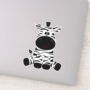 Zebra Custom-Cut Vinyl Sticker