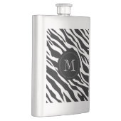 Zebra| Custom Monogramm Flasche Flachmann (Rechts)
