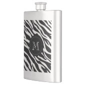 Zebra| Custom Monogramm Flasche Flachmann (Links)