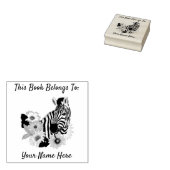 Zebra Daisies Blue Gummistempel (Stempel)