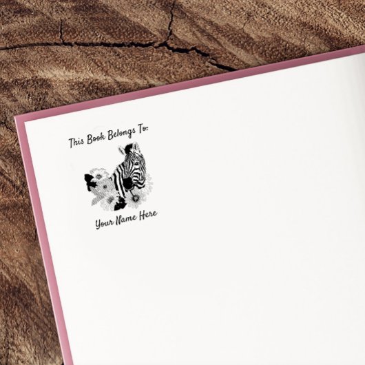 Zebra Daisies Blue Gummistempel