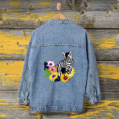 Zebra Daisies Blue Jeansjacke