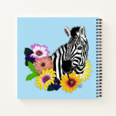 Zebra Daisies Blue Notizblock (Rückseite)