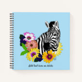 Zebra Daisies Blue Notizblock (Vorderseite)