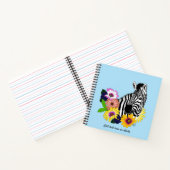 Zebra Daisies Blue Notizblock (Innenseite)