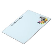 Zebra Daisies Blue Notizblock (angewinkelt)
