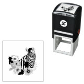 Zebra Daisies Blue Permastempel (Beispiel)