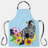 Zebra Daisies Blue Schürze (Vorderseite)