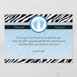Zebra danken Ihnen, Baby-Dusche zu kardieren Dankeskarte