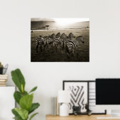 Zebra Dawn Poster (Heimbüro)