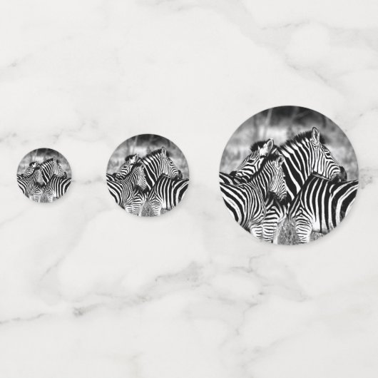 Zebra-Dazzle Konfetti (Rückseiten)