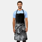 Zebra-Dazzle Schürze (Getragen)