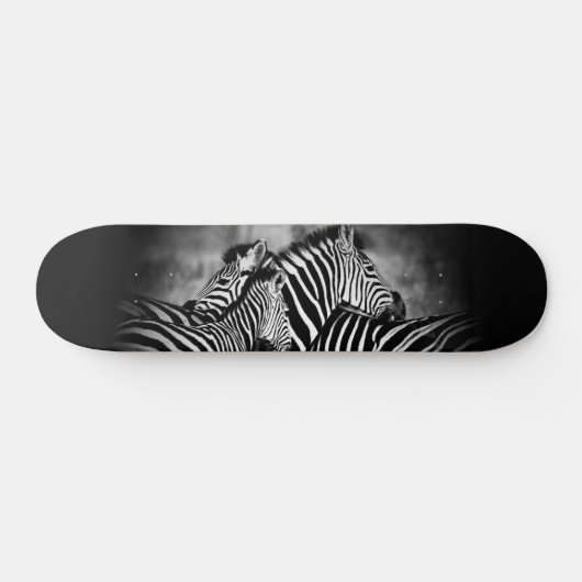 Zebra-Dazzle Skateboard (Horizontal)