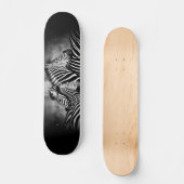 Zebra-Dazzle Skateboard (Vorderseite)
