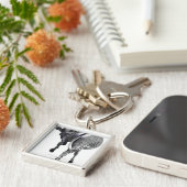 Zebra, der sich herum dreht schlüsselanhänger (Seite)