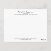 'Zebra der Wahrheit' Funky Mixed Media Postcard Postkarte (Rückseite)