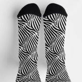 Zebra-Design auf Socken (Oben)