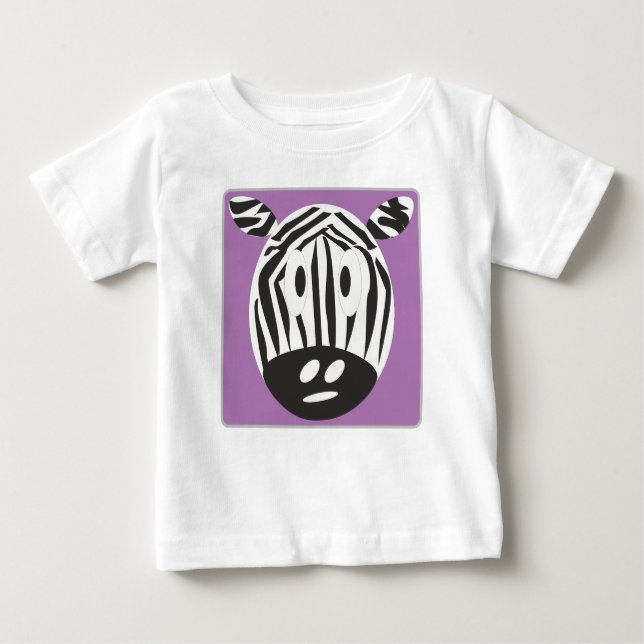 Zebra Design Baby T-shirt (Vorderseite)