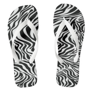 Zebra-Design Badesandalen