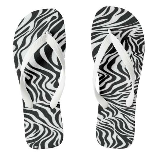 Zebra-Design Badesandalen (Fußbett)