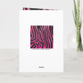 Zebra-Design für Schwarz und Heiß-Rosa Karte (Rückseite)