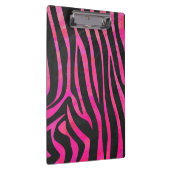 Zebra-Design für Schwarz und Heiß-Rosa Klemmbrett (Rechts)