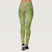 Zebra Design Gold Strapes und Meeresfarben Leggings (Rückseite)