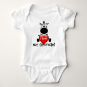 Zebra-Design mit "I Liebe my Gruncle" Baby Strampler (Vorderseite)