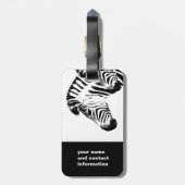 Zebra Design Schwarz-Weiß-Gepäckanhänger Gepäckanhänger (Rückseite vertikal)