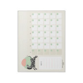 Zebra Desk Calendar Notepad Notizblock (Rotiert)