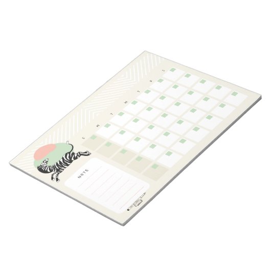 Zebra Desk Calendar Notepad Notizblock (angewinkelt)