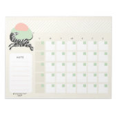 Zebra Desk Calendar Notepad Notizblock (Vorderseite)