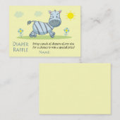 Zebra Diaper Raffle Tickets (Vorne/Hinten)