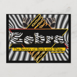 ZEBRA ~ DIE SCHÖNHEIT VON SCHWARZ UND WEISS POSTKARTE