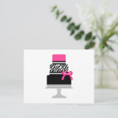 Zebra-Diva-Kuchen Postkarte (Stehend Vorderseite)