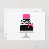 Zebra-Diva-Kuchen Postkarte (Vorne/Hinten)