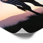 Zebra Double Exposure Animal Nature Wilderness Art Poster (Ecke)