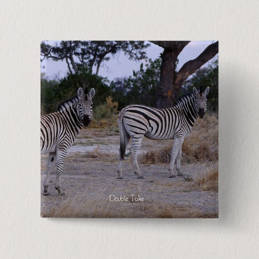 Zebra Double Take Foto Button (Vorderseite)