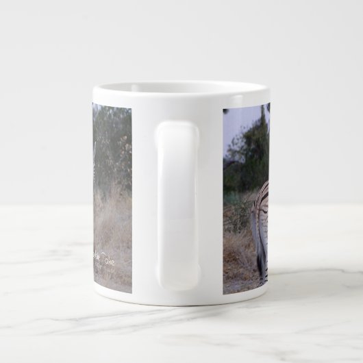 Zebra Double Take Foto Jumbo-Tasse (Rückseite)