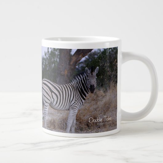 Zebra Double Take Foto Jumbo-Tasse (Rechts)