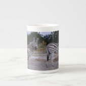 Zebra Double Take Foto Porzellantasse (Vorderseite)