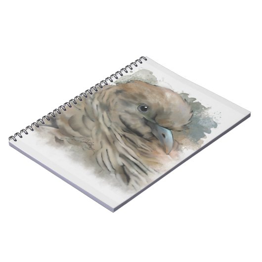 Zebra Dove Watercolor Notizblock (Linke Seite)