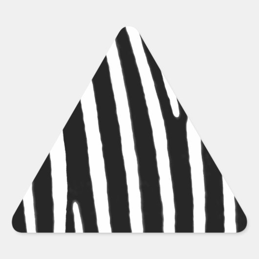 Zebra Dreieckiger Aufkleber (Vorderseite)