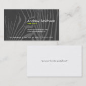 ZEBRA DRINT Dark Gray Visitenkarte (Vorne/Hinten)