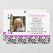 Zebra-Druck: 13. Geburtstags-Party Einladungen (Vorne/Hinten)