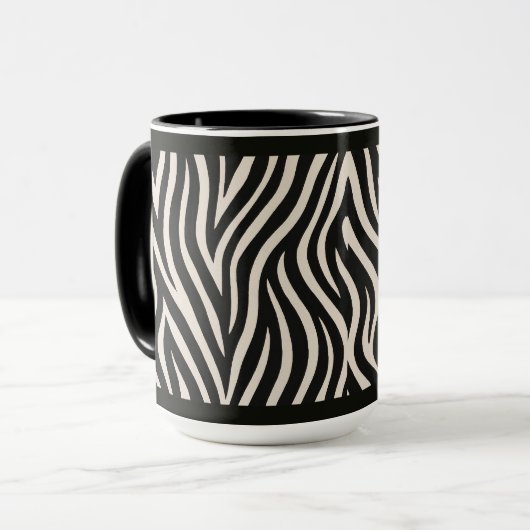 "ZEBRA DRUCK" - 15 OZ. KAFFEETASSE (Vorderseite Links)