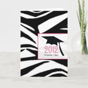 Zebra-Druck-Abschluss danken Ihnen zu kardieren Dankeskarte