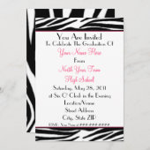 Zebra-Druck-Abschluss-Einladung - Klasse von 2011 Einladung (Vorne/Hinten)