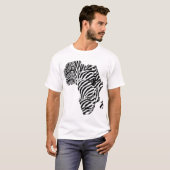 Zebra-Druck-afrikanische Safari-Afrika-Karte T-Shirt (Vorne ganz)