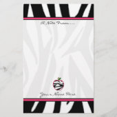 Zebra-Druck Apple arbeiten Lehrer-Briefpapier um Briefpapier (Vorderseite)